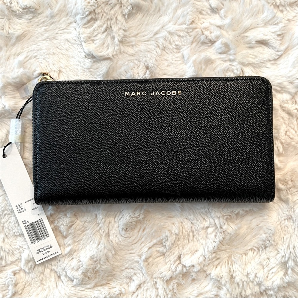 NWT Marc Jacobs Black Leather Wallet